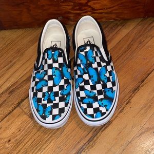 Brand new butterfly vans slip Ons size 6 1/2 in men’s size 8 in women’s